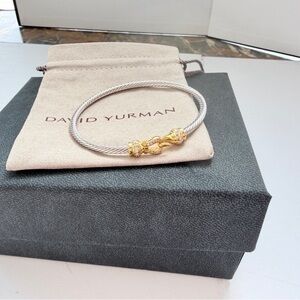 David Yurman Silver and Gold Cable Bracelet